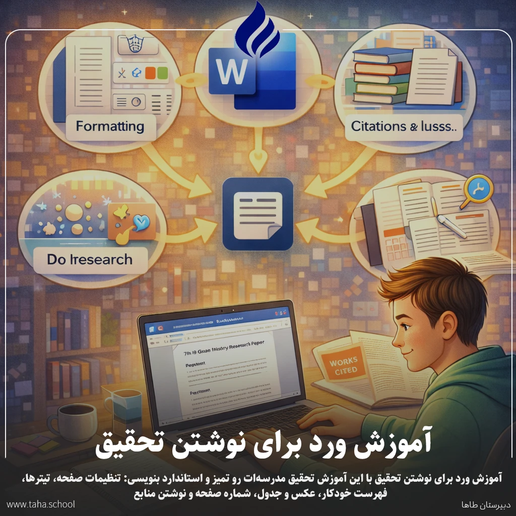 آموزش ورد برای نوشتن تحقیق